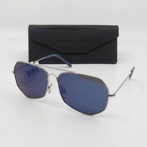 Prive Revaux Sunglasses Polarized New The Cuervo Silver/Blue Pilot - Picture 1 of 7
